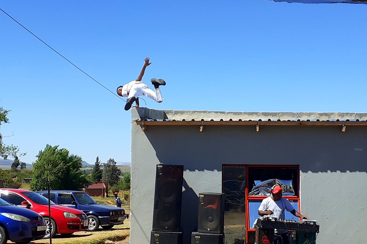 Maputsoe’s own Spiderman scales tall buildings