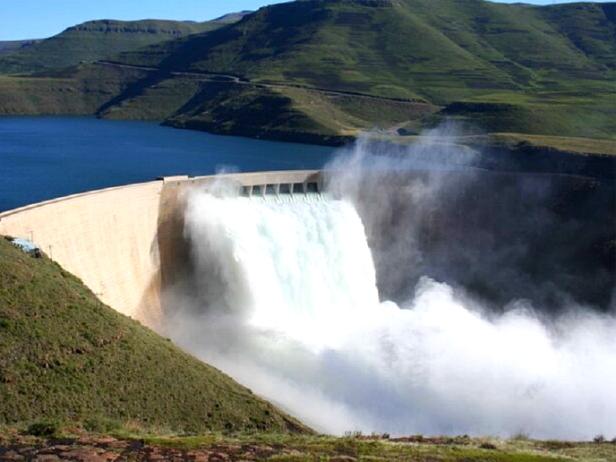 Katse Dam about to overflow