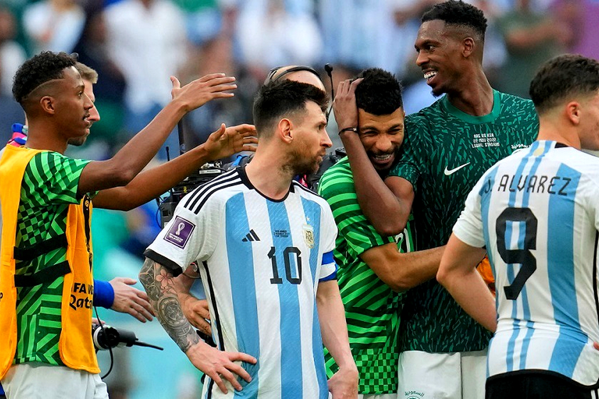 Saudi Arabia beat Argentina 2-1 in groups stage Saudi Arabia beat Argentina 2-1 in groups stage